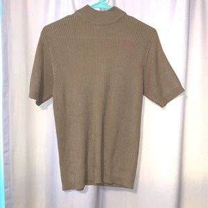 Tan Crystal-Kobe turtleneck sweater XL